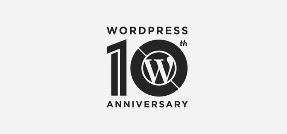 WordPress fylder 10 år