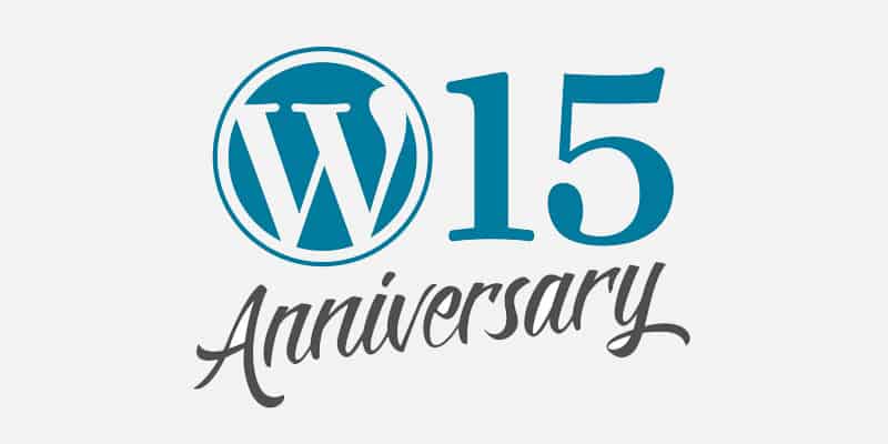 WordPress fylder 15 år