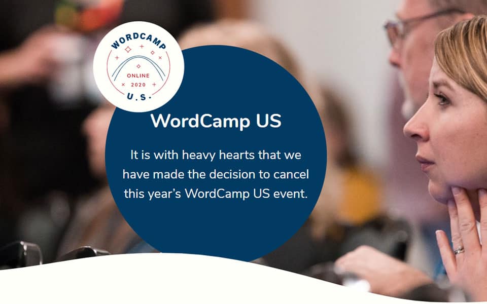 WordCamp US 2020 er aflyst