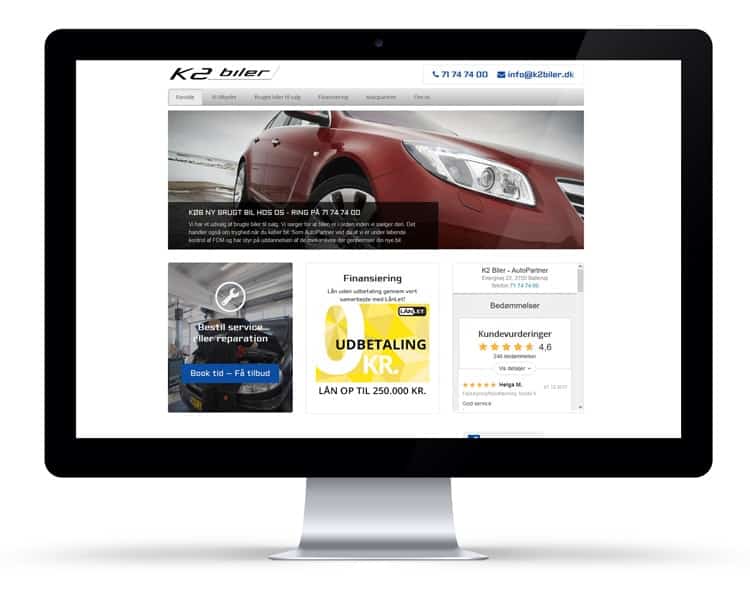 Ny WordPress hjemmeside til K2 biler